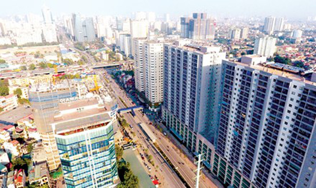 Đường Lê Văn Lương, Hà Nội kín mít nhà cao tầng