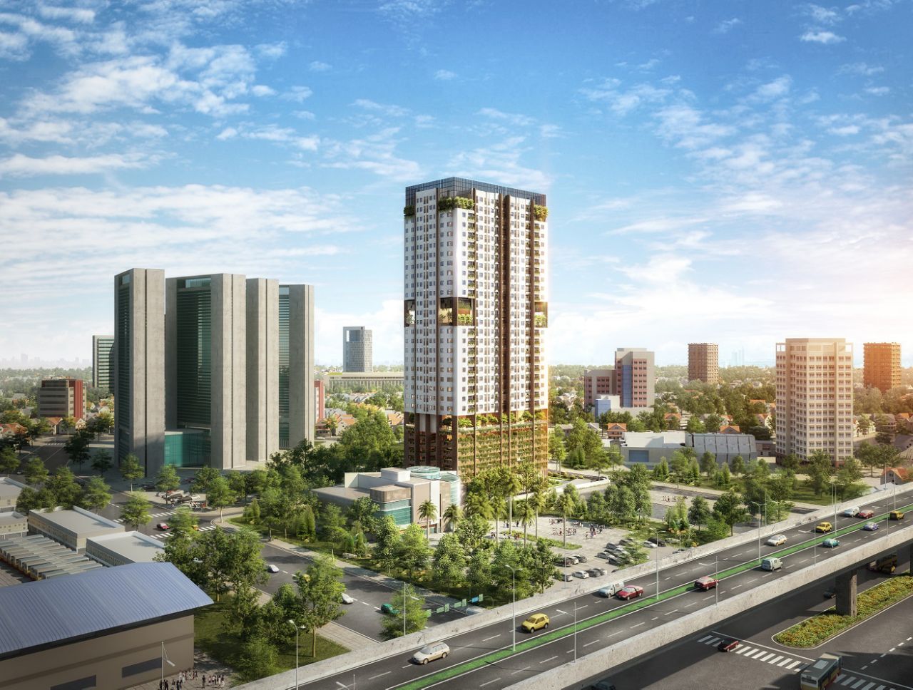 Nằm tại trung tâm đô thị mới, phía Tây thủ đô Hà Nội, FLC Green Apartment được kỳ vọng là một kiểu mẫu mới về căn hộ ở