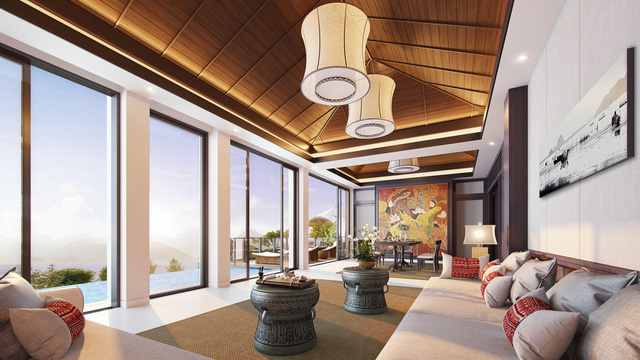 Không gian sống mang phong cách hoàng gia Huế của biệt thự biển Banyan Tree Residences.