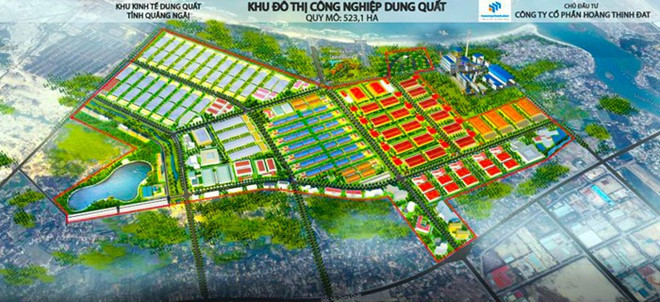 Phác thảo thiết kế khu đô thị công nghiệp Dung Quất.