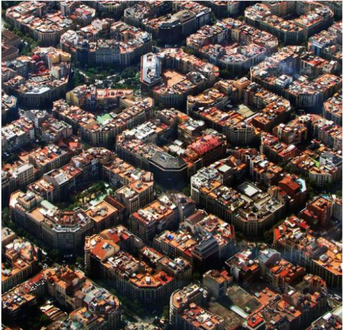 Hệ thống siêu khối từ mô hình quy hoạch ô bàn cờ của Barcelona hiện nay