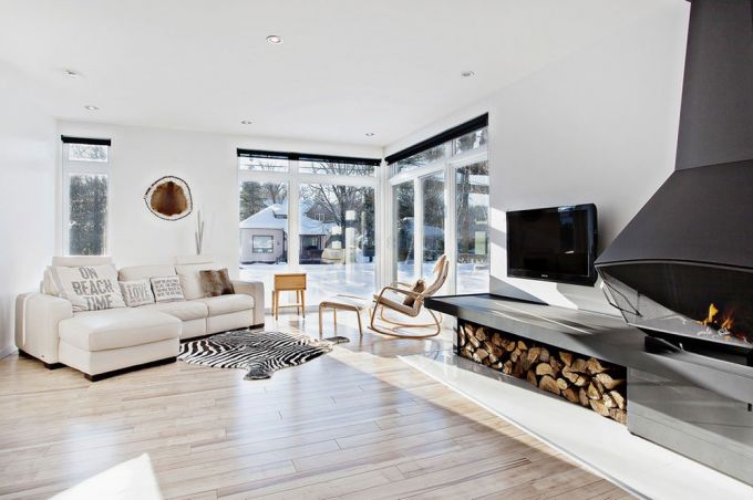 Nếu bạn ưa thích không gian trang nhã đến từ sự lược giản tối đa đồ nội thất phòng khách, hãy tham khảo mẫu thiết kế này.