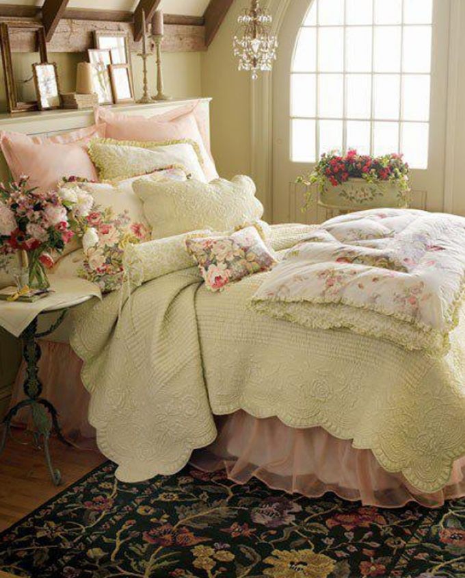 Nội thất phòng ngủ danh cho những cô dâu yêu màu hồng và phong cách vintage