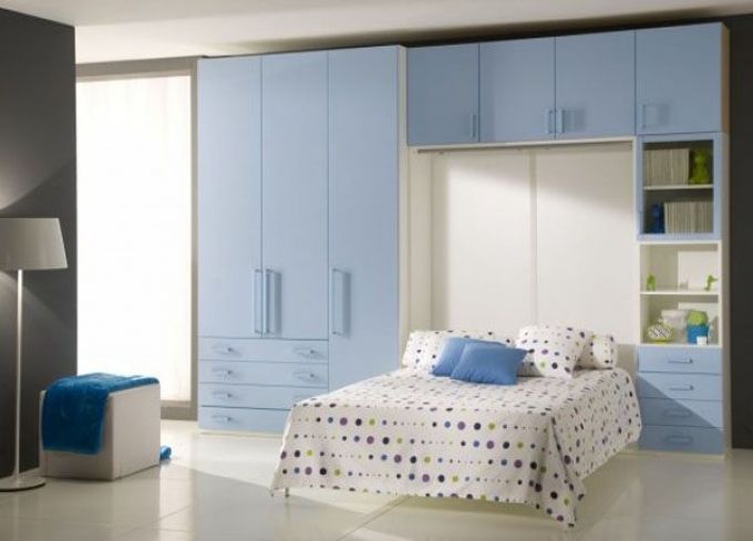 Đồ nội thất phòng ngủ này được tối lược thích hợp cho chàng trai không quan trọng những tiểu tiết, mùa xanh cũng là màu nội thất thích hợp với các chàng trai