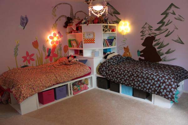 Các họa tiết trang trí cho nội thất phòng ngủ đẹp lung linh của mỗi bé cũng cần phù hợp với sở thích