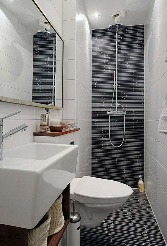 Các tấm kính lớn đặt trên bồn rửa sẽ làm nội thất phòng tắm và ngay cả diện tích căn phòng cũng được nhân đôi