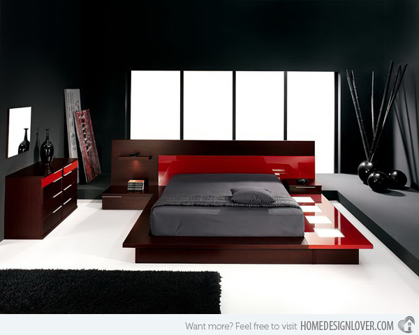 Nhìn mẫu nội thất phòng ngủ này bạn sẽ liên tưởng đến lối thiết kế của người Nhật nhưng có nét khác lạ, cách tân.