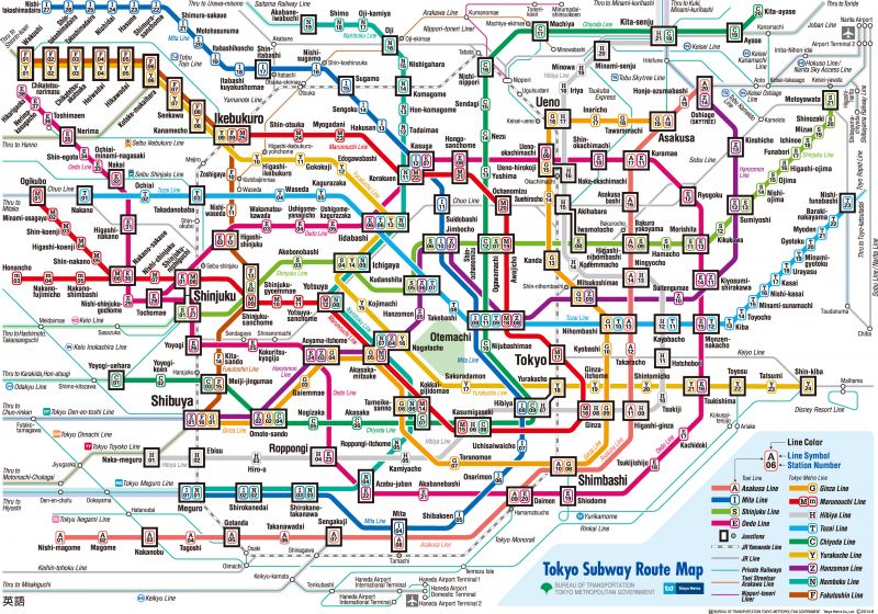 Hệ thống tàu điện ngầm chằng chịt của thủ đô Tokyo