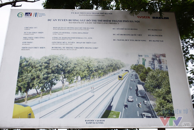 Mô hình dự án thí điểm đường sắt đô thị Hà Nội (Ảnh: VTV online)