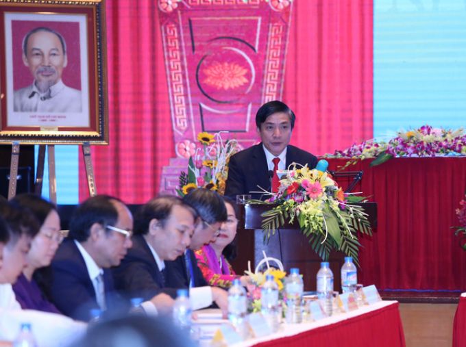 Ông Bùi Văn Cường - Chủ tịch Tổng Liên đoàn Lao động Việt Nam phát biểu tại buổi làm việc với Chủ tịch nước