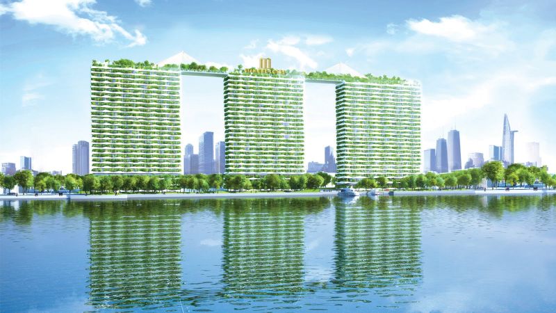 Diamond Lotus Riverside- Bức tường xanh giữa lòng Sài Gòn hoa lệ