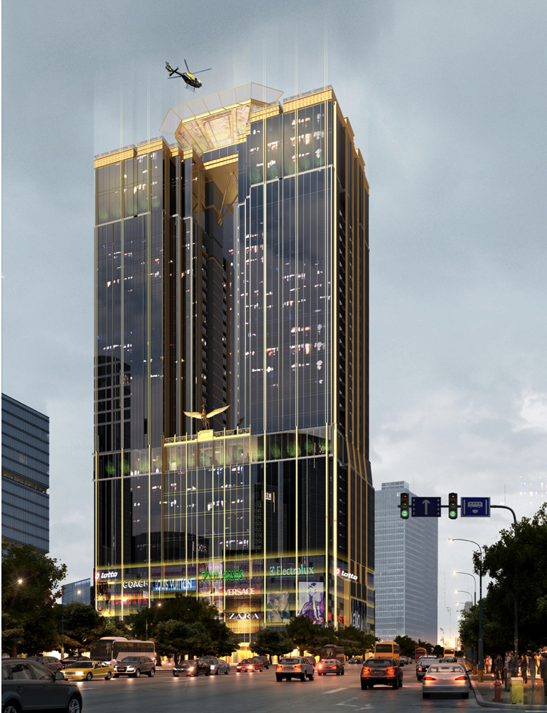 Tòa nhà Sunshine Center với kiến trúc ấn tượng thể hiện sự mạnh mẽ và tinh xảo trong từng đường nét . 