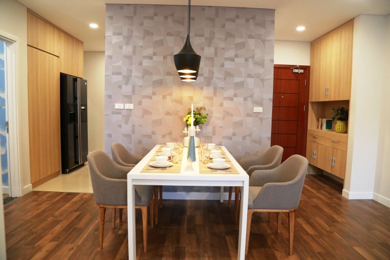 Thiết kế khu bếp của căn hộ TNR Goldmark City (136 Hồ Tùng Mậu, Q.Bắc Từ Liêm, Hà Nội) tạo nhiều thuận lợi cho nhu cầu sử dụng của người phụ nữ nên nhận được sự hài lòng với khách hàng. 