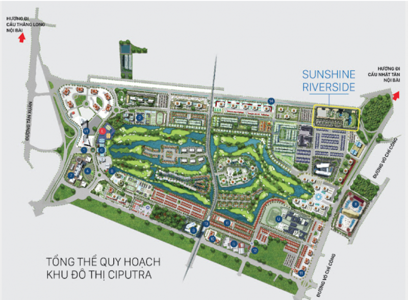 Tổng thể quy hoạch khu đô thị Ciputra