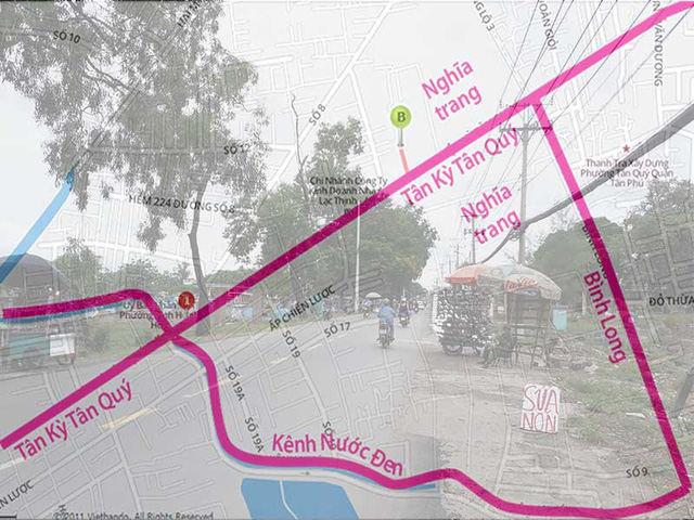 Giá đất các tuyến đường xung quanh Bình Hưng Hòa đang tăng mạnh. Ảnh: T.LINH. Đồ họa: K.DUNG