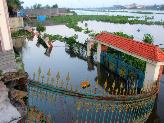 Khu vực dọc bờ tả sông Sài Gòn thuộc địa bàn quận Thủ Đức được xác định có nhiều vị trí sạt lở và có nguy cơ sạt lở nguy hiểm. Ảnh: MINH THANH