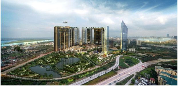Thiết kế sang trọng và nổi bật của dự án Sunshine City (thuộc khu đô thị Ciputra – Hà Nội). 