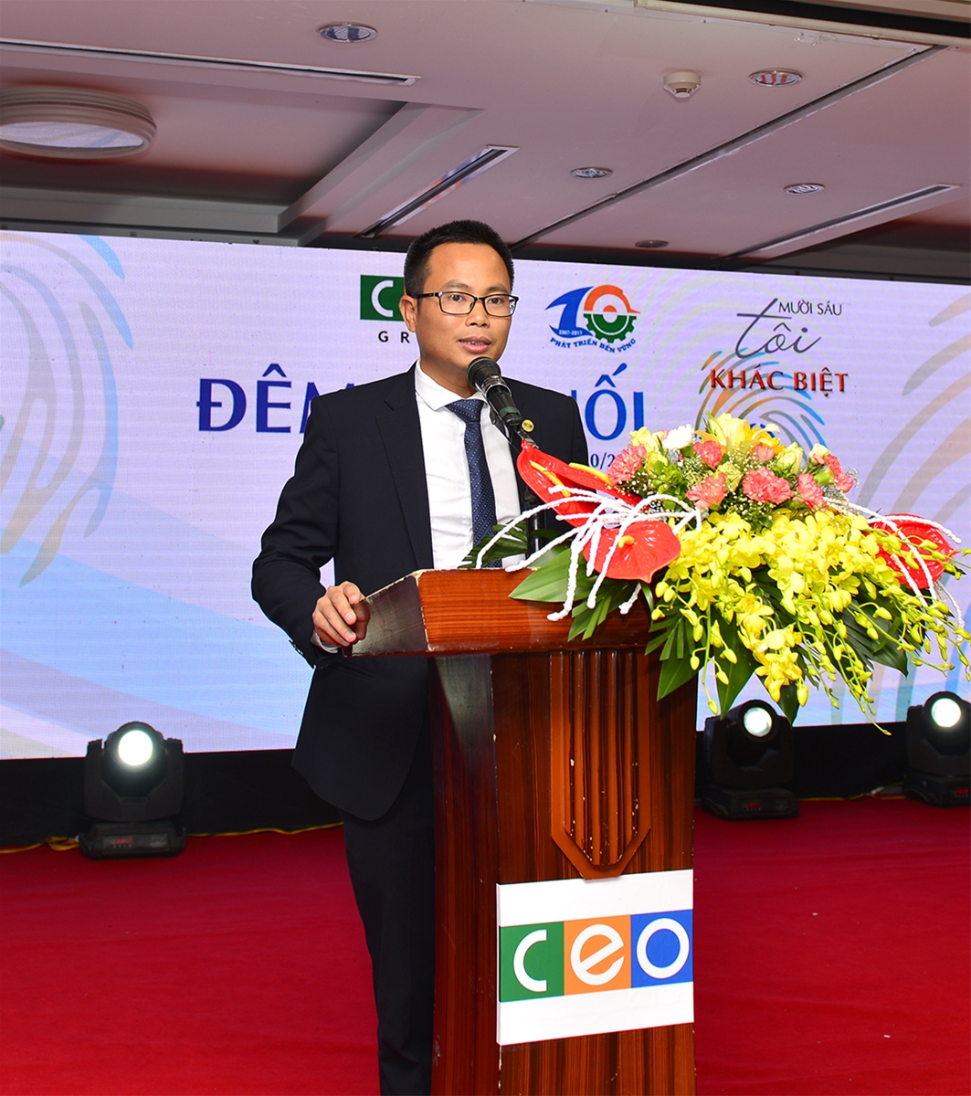 Ông Trần Trung Kết – Giám đốc CEO Xây dựng phát biểu tại buổi lễ