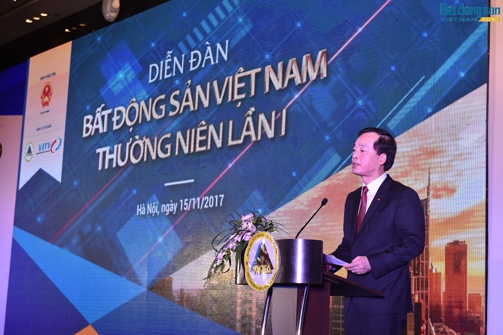 Bộ trưởng Bộ Xây dựng Phạm Hồng Hà phát biểu tại Diễn đàn thị trường 