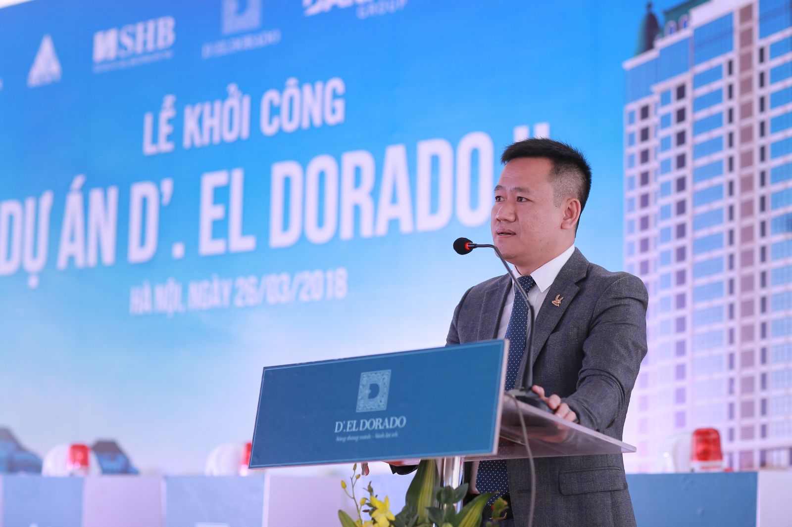 Thay mặt chủ đầu tư, ông Lê Văn Thịnh – Phó Tổng Giám đốc Tập đoàn Tân Hoàng Minh đã cảm ơn sự giúp đỡ của các cấp chính quyền địa phương và các đơn vị đối tác