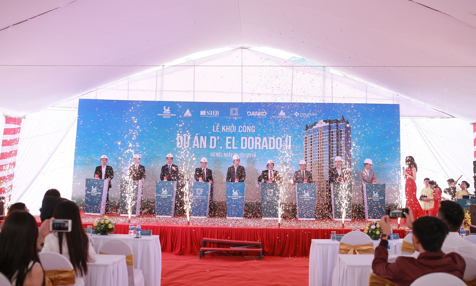 Đại diện Chủ đầu tư và các đối tác thực hiện nghi thức khởi công dự án D’. El Dorado II