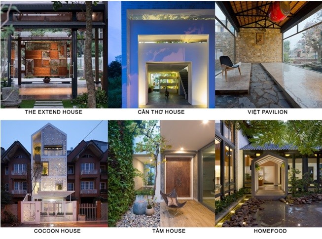 Các dự án tiêu biểu của Landmak Architecture: The extend house, Cần Thơ House, Việt Pavilion, Cocoon House, Tằm House, Homefood