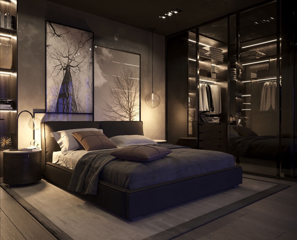 Mẫu thiết kế nội thất phòng ngủ này là một minh chứng cho việc sử dụng ánh sáng một cách thông minh.