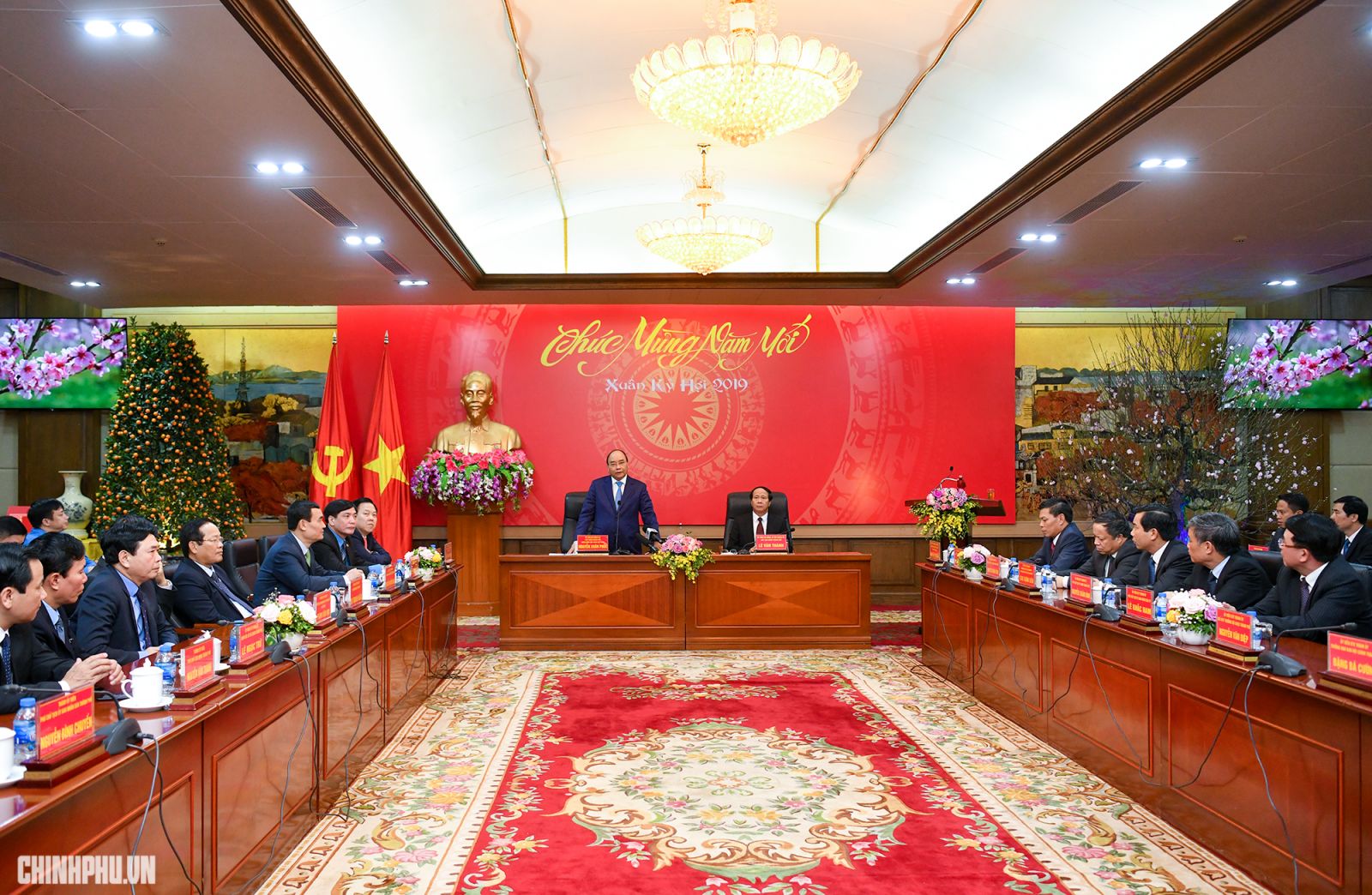 Thủ tướng Nguyễn Xuân Phúc gặp mặt, chúc Tết Thành ủy, chính quyền Thành phố Hải Phòng - Ảnh: VGP/Quang Hiếu