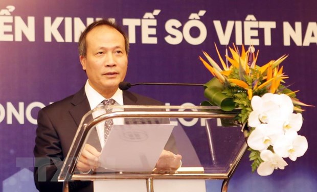 Thứ trưởng Bộ Công Thương Cao Quốc Hưng phát biểu tại hội nghị. (Ảnh: Trần Việt/TTXVN)