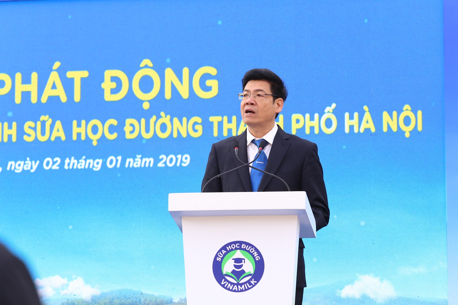 Ông Nguyễn Hồng Sinh - Giám đốc kinh doanh nội địa của Vinamilk phát biểu tại sự kiện.