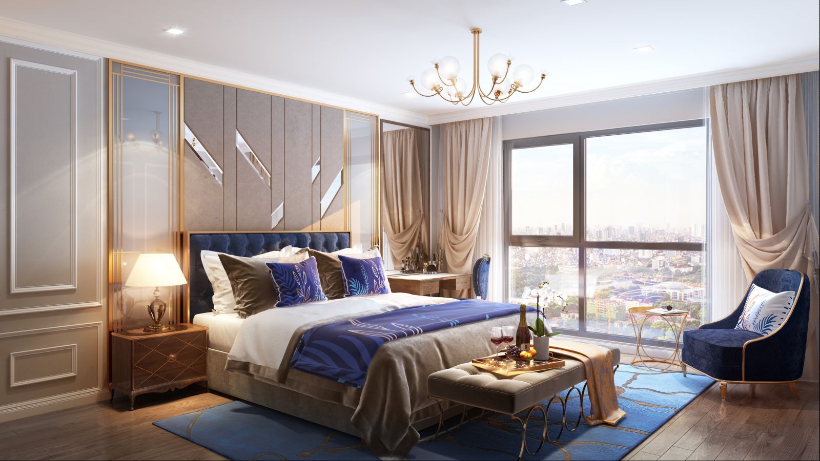Hình ảnh minh họa phòng ngủ căn hộ dự án Rivera Park Hà Nội