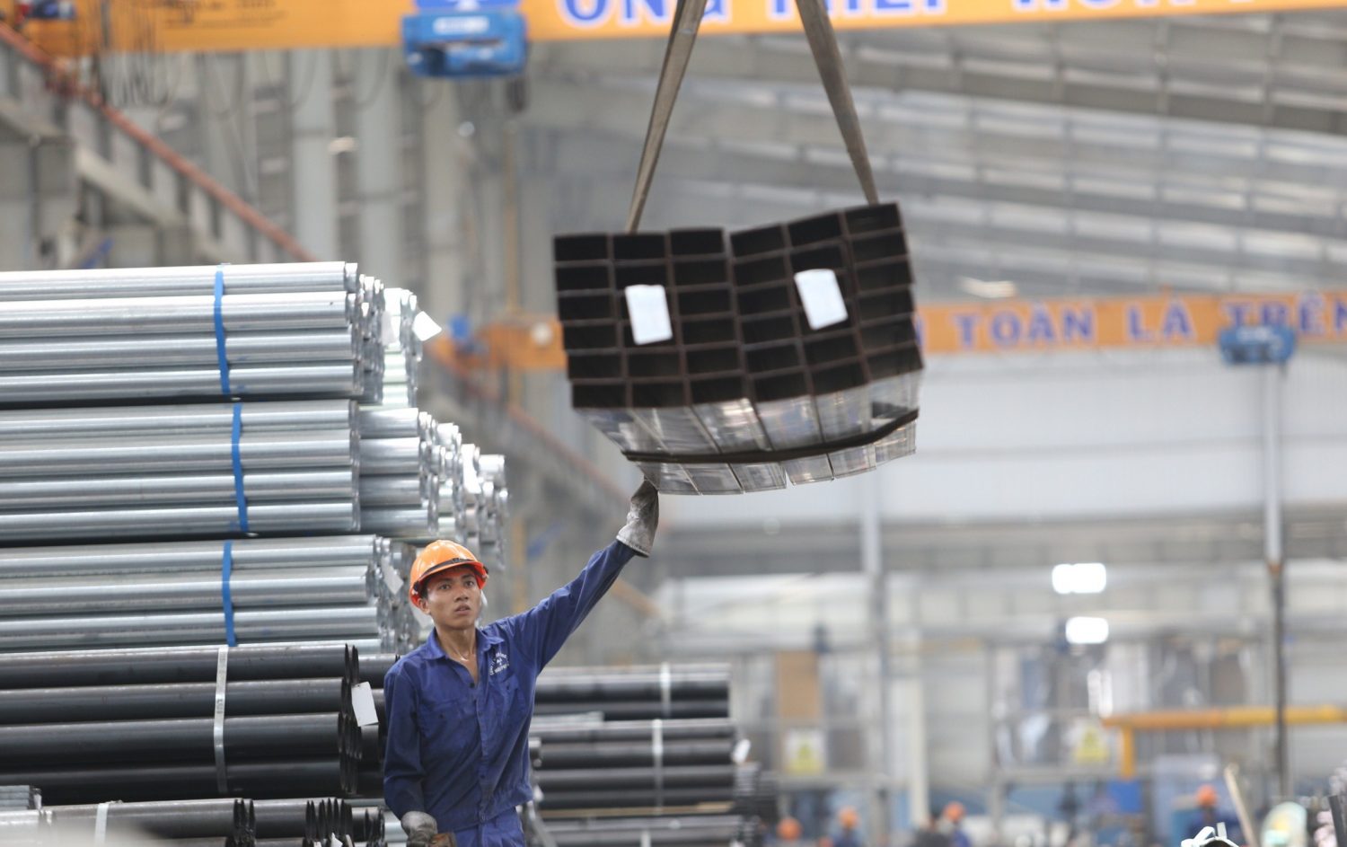 Trong tháng 5/2019, sản lượng bán hàng của Ống thép Hòa Phát đạt trên 65.000 tấn, tăng gần 10% so với tháng 4