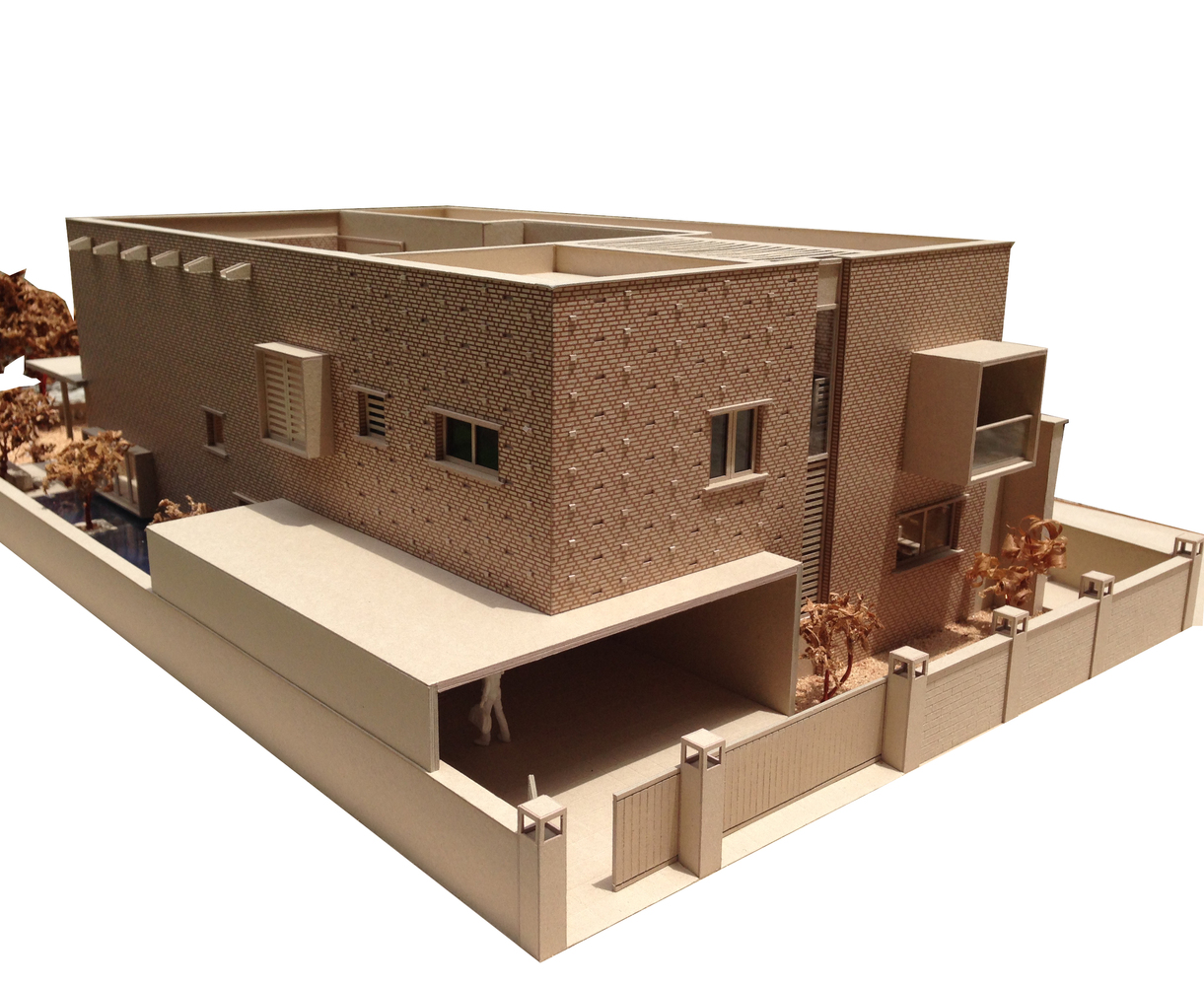 Mô hình 3D của căn nhà gạch