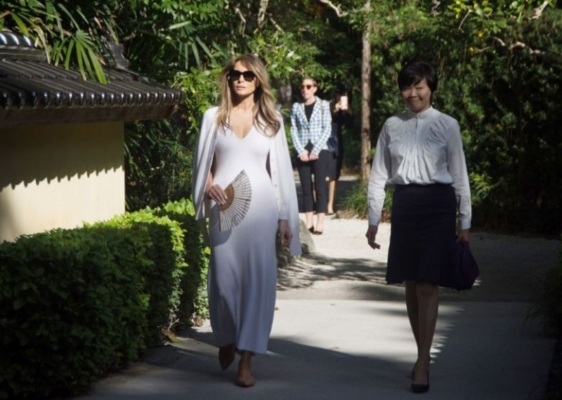 Đệ nhất phu nhân Melania Trump và phu nhân Thủ tướng Nhật Bản Akie Abe.