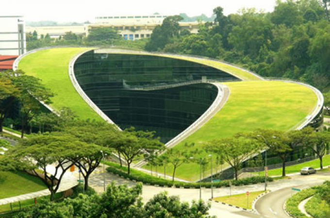 Trường Đại học Công nghệ Nanyang - Singapore điển hình cho kiến trúc xanh thân thiện với môi trường