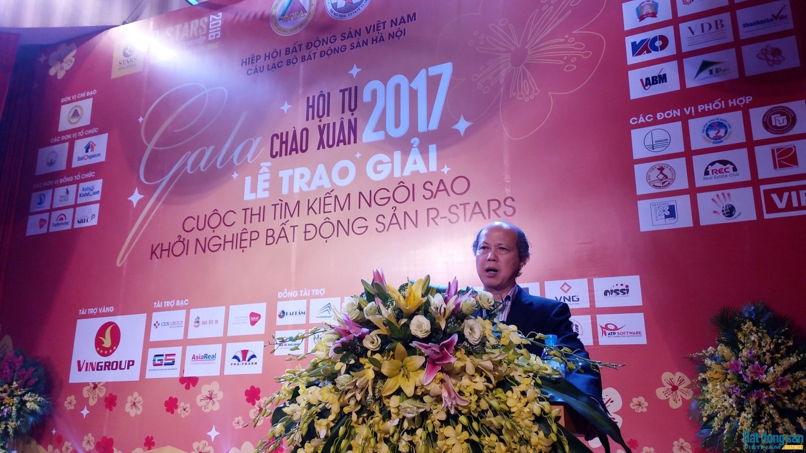 Ông Nguyễn Trần Nam, nguyên Thứ trưởng Bộ Xây dựng, Chủ tịch Hiệp hội BĐS Việt Nam dự và phát biểu tại buổi lễ. Ảnh: Tuấn Minh
