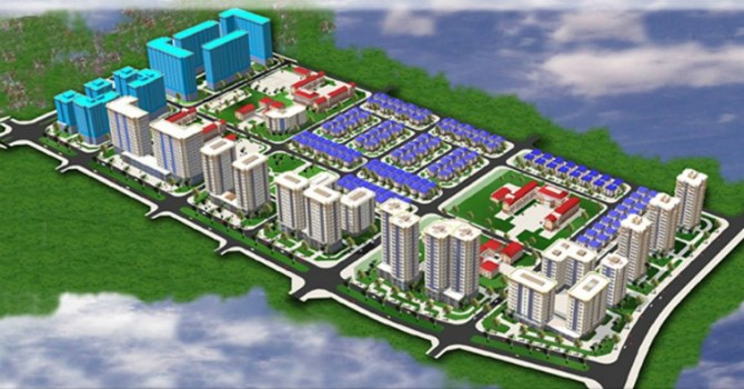 Mô hình Khu đô thị mới Hoàng Văn Thụ.