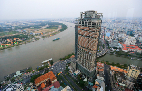 Dự án phức hợp Saigon One Tower bị VAMC thu giữ để xử lý nợ. Ảnh: Quỳnh Trần, VnExpress.