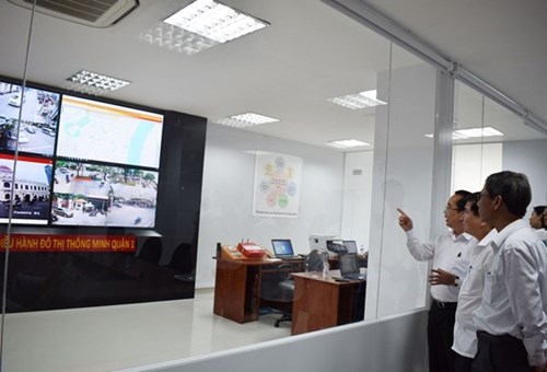 Trung tâm điều hành đô thị thông minh tại UBND quận 1 - TP.HCM.