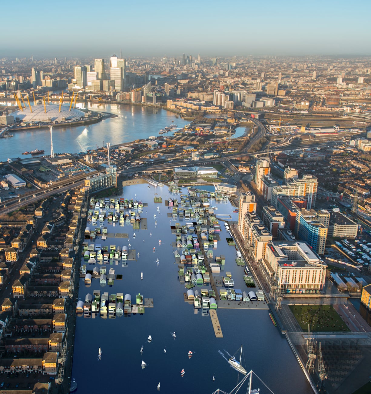 Hình ảnh nhìn từ trên cao dự án Docklands của dRMM