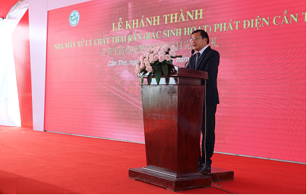 Ông Đào Anh Dũng, Phó Chủ tịch thường trực UBND TP Cần Thơ, phát biểu tại lễ khánh thành.
