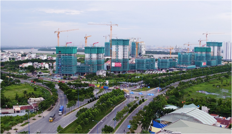 Dự án The Sun Avenue (Đại lộ Mai Chí Thọ, Q.2) tọa lạc tại vị trí có hạ tầng tăng tốc nhanh, liền kề hầm sông Sài Gòn, trung tâm tài chính Thủ Thiêm, tuyến Metro…
