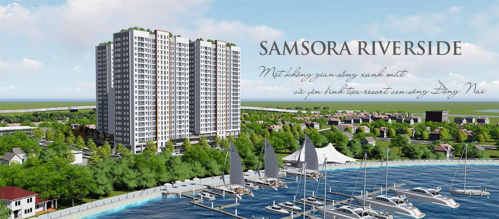 Dự án Samsora Riverside được phổi cảnh hết sức hấp dẫn để quảng cáo lừa khách hàng.