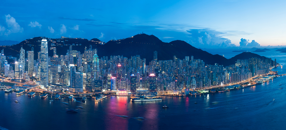 Khung cảnh Hồng Kông nhìn từ trên cao