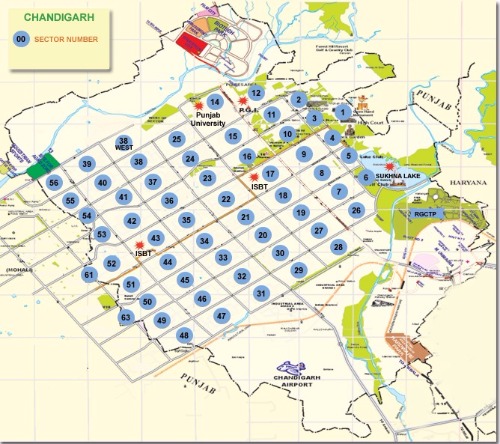 Bản đồ quy hoạch thiết kế đầu tiên của Chandigarth, Ấn Độ, được coi là thành phố quy hoạch kỹ càng nhất thế giới