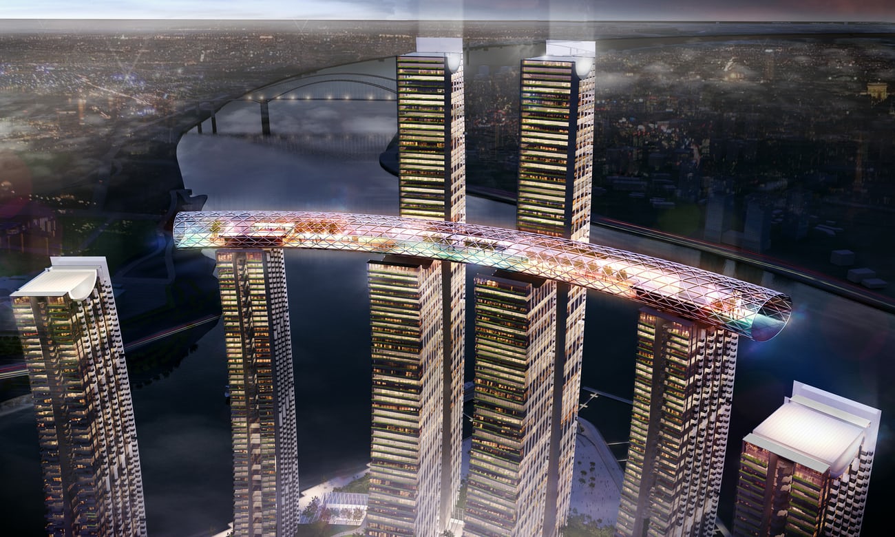 Mô hình 3D của Raffles City Chongqing
