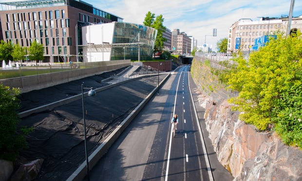 Thu đô Helsinky của Phần Lan có cả một vành đai đường dành riêng cho xe đạp