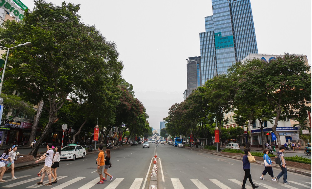 Nhiều tuyến phố chính tại quận 1 như Nguyễn Huệ, Lê Lợi, Đồng Khởi 