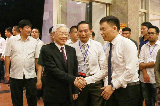 Tổng Bí thư Nguyễn Phú Trọng tới dự Lễ trao Giải Báo chí Quốc gia