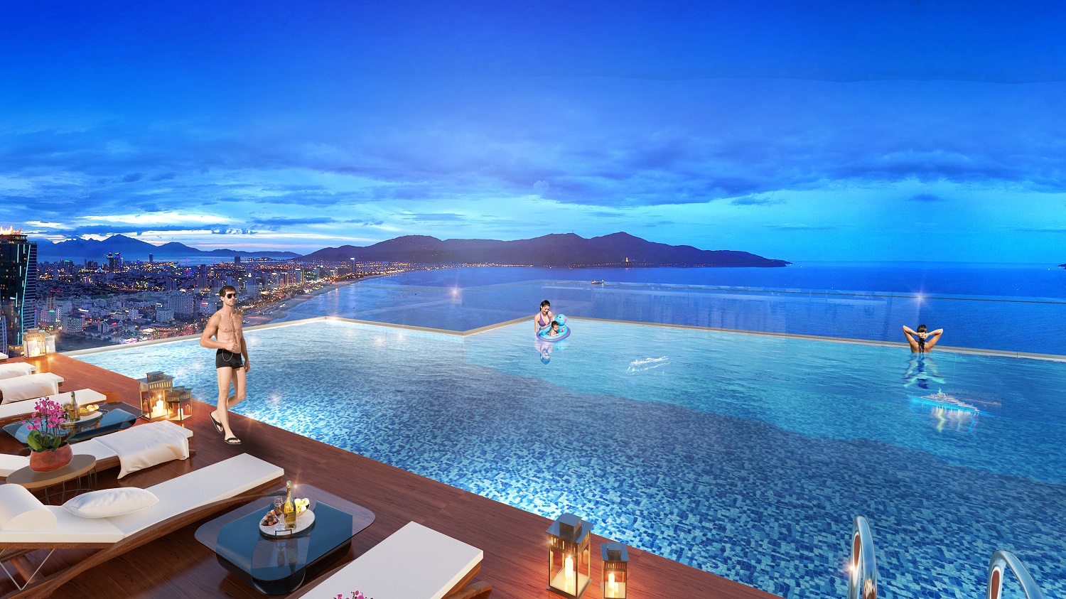 Bể bơi đáy kính vươn ra không trung của TMS Luxury Hotel Da Nang ngoạn mục nhất Việt Nam